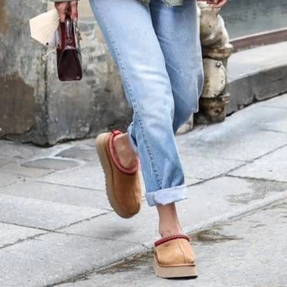 Ugg Women's Tazz Platform Slipper Chestnut 6 NEW - Picture 7 of 12